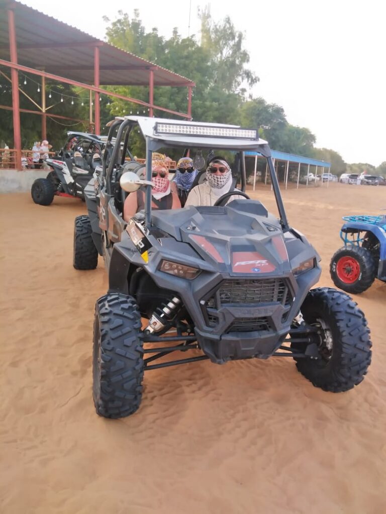 Evening desert safari with quad bike