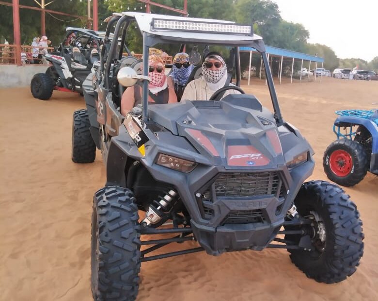 Evening desert safari with quad bike